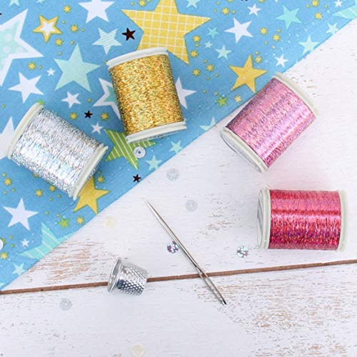 ThreadArt Sparkle Holographic Thread, 300M, Black - color: BLACK