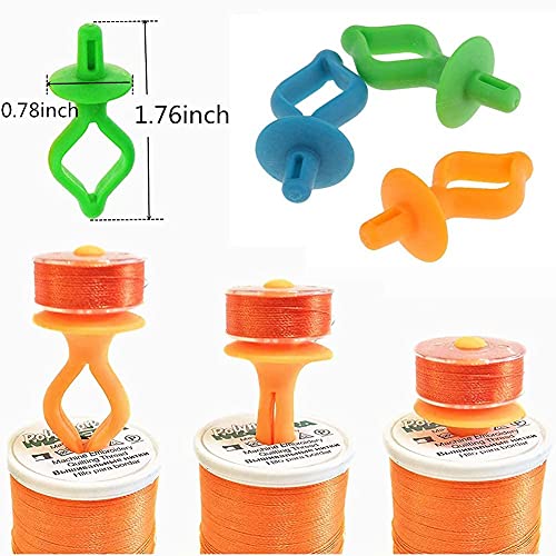 Fbshicung 100 Pieces Bobbin Holder, Thread Spool Holder Stack Bobbins on Top of Thread Spools for Type A& L and M Bobbins for Embroidery, Quilting & Sewing