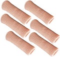 Sohler 6 Packs Closed Toe Caps Finger Covers Sleeve Protectors, Elastic Fabric Lined with Soft Gel (Medium 9/16" x 2-1/2") - size: Medium 9/16"x 2-1/2"