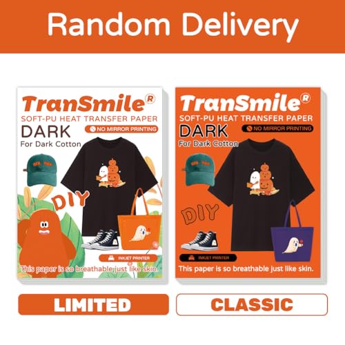 TranSmile PU-Heat Transfer Paper for Dark Fabric, 8.5 x 11 In 20 Sheets - color: Dark, size: 20 Sheets