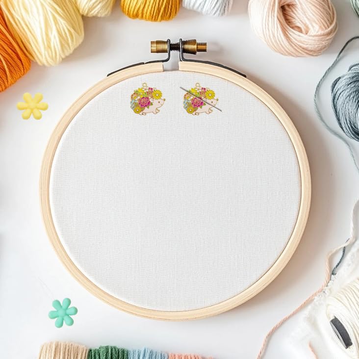 2 Pcs Needle Minders and,Needle Threader, Magnetic Needle Keeper,Cross Stitch Embroidery Hand Sewing Needlework Tools (Hedgehog) - color: Hedgehog