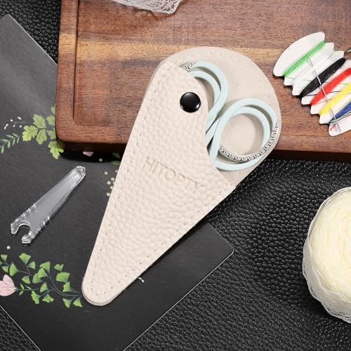 Small Sharp Scissors, Precision Sewing Shears - color: Light Green