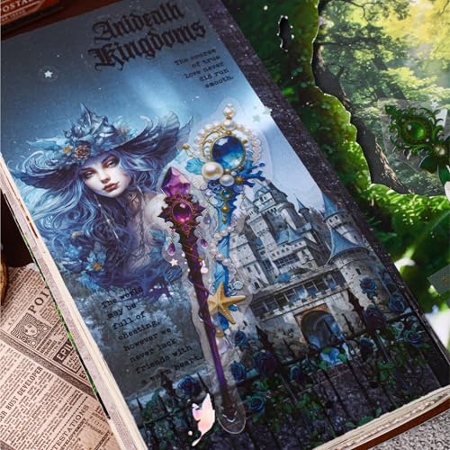 96 Pcs Fantasy Wand Stickers for Scrapbooking and Journaling - color: Mystic Staff