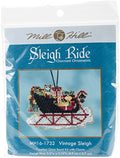 Vintage Sleigh Counted Cross Stitch Kit-2.25"X2.75" 14 Count