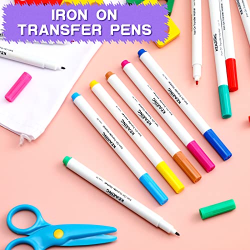 Crtiin 12 Pcs Iron on Transfer Pen Sublimation Markers for Heat Transfer
