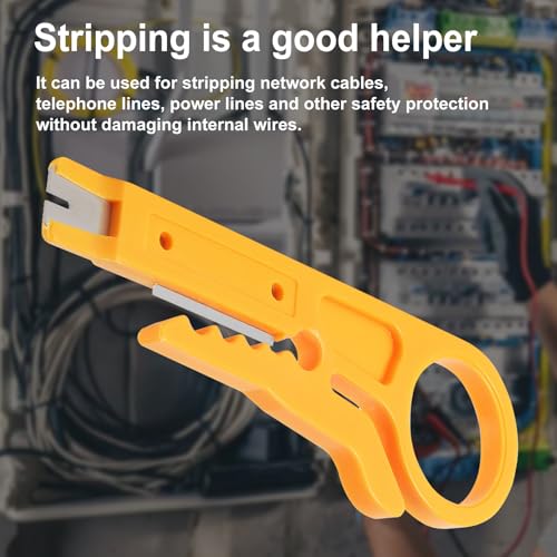 10Pcs Mini Wire Stripper Network Wire Stripper Punch Down Cutter Telephone and Computer UTP Cable Stripping Tool for RJ45/Cat5/CAT-6