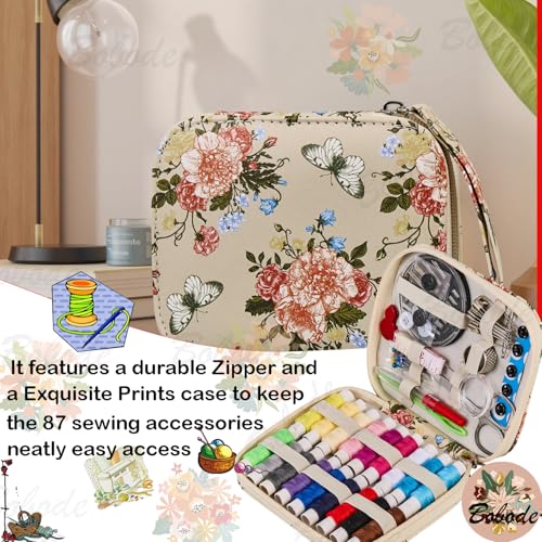 Floral Printing Travel Sewing Kit Cute Sewing Set - color: Harvest Love