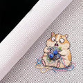 Mono Deluxe Needlepoint Canvas, 17" x 20", 100% Cotton Rolled Blank Cross Stitch Fabric, Rolled for No Crease, White (18 mesh)