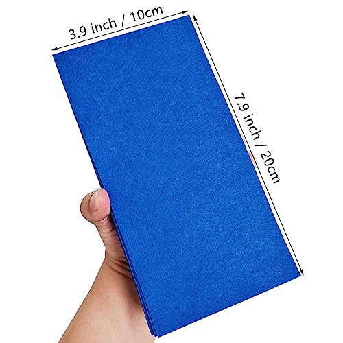 Jtnohx Self Adhesive Felt Sheets Adhesive Backed Felt Fabric Blue 4"x8" - color: Blue