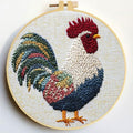 Punch Needle Kits A Rooster 20x20cm-3