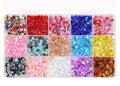 Mixed Craft Beads 202.5g 15 Colors Glass Seed Tube Beads Bugle Bead 1.5-4.5mm Small Loose Spacer Bead for DIY Bracelets Necklace Earring Jewelry Making