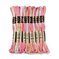 FASHEWELRY 10 Skeins Pastel Embroidery Floss Friendship Bracelet String Threads 6-Ply 0.5mm Cross Stitch Embroidery Thread for Sewing Bracelet Making Stitching Crafts - color: Pastel, size: 0.5mm
