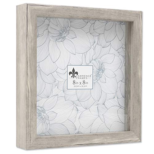 Lawrence Frames Shadow Box Frame, 8x8, Natural Gray - color: Natural Gray, size: 8 x 8 inches