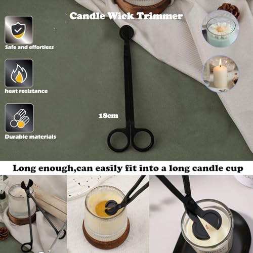 136PCS Professional Candle Making Kit with Soy Candle Wicks,Big Hole Long Wicking Needle for Molds with Storage Bag,Wick Trimmer,Mold Hook Eye Punch Needle for Candle Lover Beginner - color: 136pcs