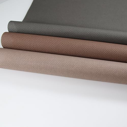 KCS 3 pc of 12" x 18" (30cmx45cm) 14CT Counted Cotton Aida Cloth Cross Stitch Fabric (Coffee + Brown+Dark Grey) - color: Coffee + Brown+dark Grey