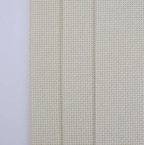 KCS 3 pc of 12" x 18"(30cmx45cm) Counted Cotton Aida Cloth Cross Stitch Fabric (Cream,14CT) - color: Cream, size: 14CT