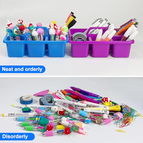 6PC Classroom Caddy, 7.87x5.9x3.35 Inches, 5 Compartment with Handle