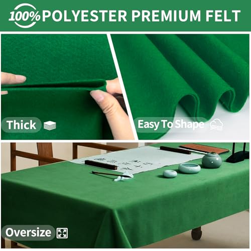 Emerald Green Fabric Sheet 72" X 36", 1.4mm Thick Large Soft Durable Flexible Craft Felt by The Yard, Nonwoven Fabric for DIY Sewing, Arts and Crafts, Decoration Projects - color: Emerald Green, size: 2 yard pre cut
