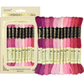 Premium Rainbow Color Embroidery Floss - Cross Stitch Threads - Friendship Bracelets Floss - Crafts Floss - 12 Skeins Per Pack Embroidery Floss,Warm Pink Gradient - color: Warm Pink Gradient