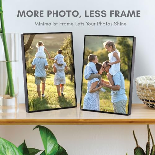 Mantello 5x7 Picture Frame Set - Front Loading 5 x 7 Frames - Display for Wall Artwork, Accent Piece, Photographs - Minimalist Tabletop & Desktop Decor - 12 Pack, Black - color: Black, size: 5x7 - 12 Pack