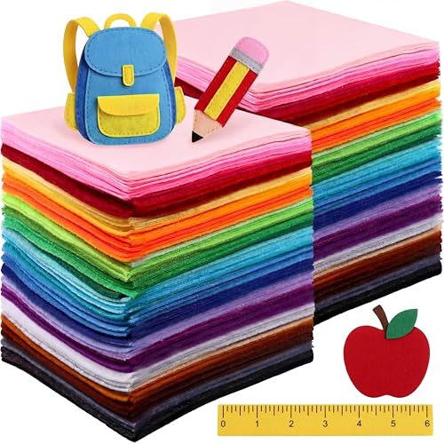 Moukeren 460 Pcs 9.8 x 9.8 Inch Felt Sheets for Craft, Rainbow - color: Rainbow, size: 9.8 x 9.8 Inch