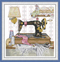 CaptainCrafts Cross Stitch Kits for Adults Stamped 11CT Sewing Machine - color: Sewing machine with yellow wall lamp, style: Stamped 11CT