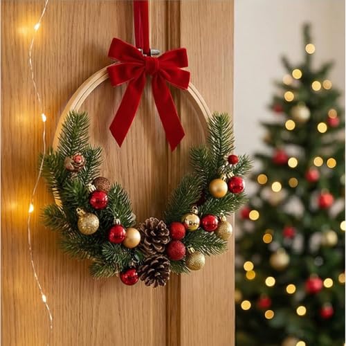shuielai 3 Pieces 8 Inch Bamboo Embroidery Hoops, Circle Cross Stitch Hoop Ring Set for Embroidery Craft Projects