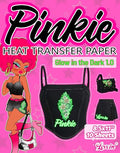 Lovein Pinkie Glow in the Dark Heat Transfer Paper, 10 Sheets, 8.5x11" - color: Glow, size: 10 Sheets