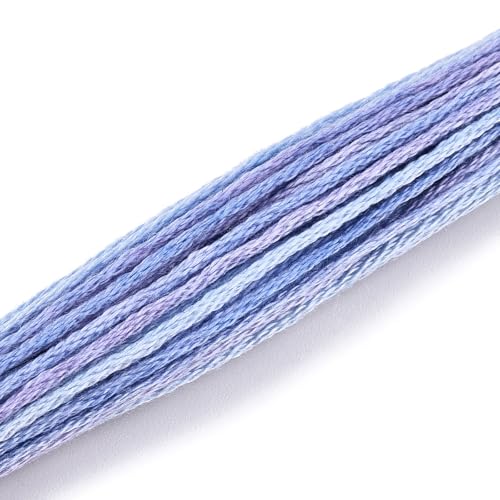 FASHEWELRY 10 Skeins Embroidery Floss Thread 0.5mm Dyed Cross Stitch Floss 6-Ply Friendship Bracelet String for Jewelry Making Bracelets Sewing Knitting Stitching Craft DIY (Lavender) - color: Lavender, size: 0.5mm