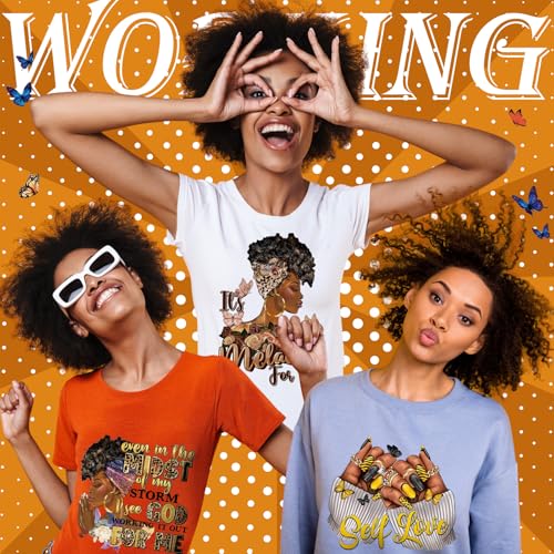 Tellingyou 36 Sheets Black Girl Iron on Transfers Dtf Ready to Press - style: Black Girl