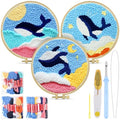 TINDTOP Punch Needle Kits, Punch Needle Embroidery Kits for Adults - color: Whale