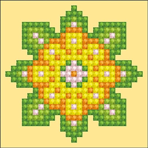 DIAMOND DOTZ Flower Mandala 1 Pattern Diamond Painting for Adults with Gems - size: 1