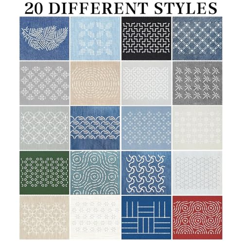 Yousoontic 36 Sashiko Stencil Kit, 4.7" Plastic Templates, Modern - style: Contemporary