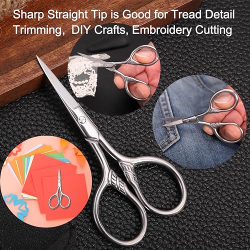 Small Precision Scissors, 3.5in Beauty Grooming Kit - color: Stainless Steel Color