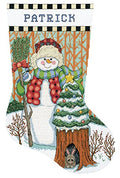 Design Works Crafts Woodland Snowman Counted Cross Stitch Stocking Kit, By the yard