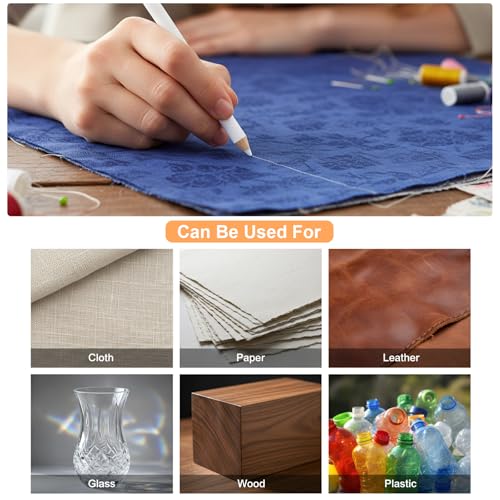 10 Pcs Fabric Marking Pencils, White Sewing Pencil for Fabric Sewing Tailor Chalk Pencils, Washable Erasable Marking and Tracing Tool for Quilting Dressmaker Craft