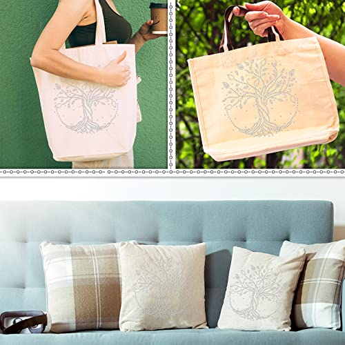 NBEADS Tree of Life Rhinestone Iron on Hotfix, Heat Transfer Decal Bling Rhinestone Decals Rhinestone Heat Transfer Patch Clothing Repair Applique for T-Shirt Clothing Pants Bags - color: Tree of Life