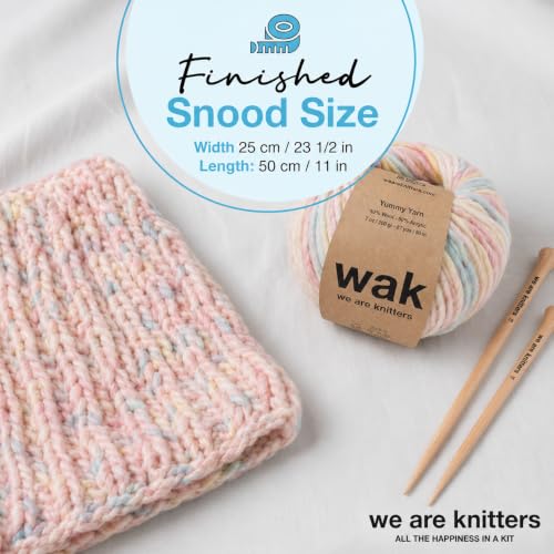 We Are Knitters Himba Snood Kit | Beginner Crochet Gift Kit | Easy Flat Knit Snood for Winter | Relaxing DIY Handmade Gift Set - color: Yarnicorn
