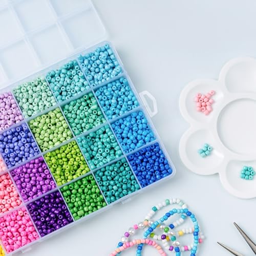 4Pcs 28 Grids Bead Organizer Box, Craft Organizers and Storage, Clear Bead Storage Containers with Fixed Dividers for Fishing Tackle Jewelry Screw Small Parts