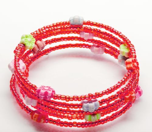 Mixed Craft Beads 1000Pcs/20g Glass Seed Tube Bead Bugle Bead 1.5-4.5mm Small Loose Spacer Beads for DIY Bracelets Necklace Earring Jewelry Making (Red) - color: Red