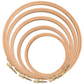 ZOCONE 5 PCS Beech Wood Embroidery Hoops, Wood Circle Hoop Ring Cross Stitch Hoop for Embroidery, Cross Stitch, Needlework, Art Craft Handy Sewing and Christmas Decoration (Size-5",6",7",8",9") - style: Size-5",6",7",8",9"