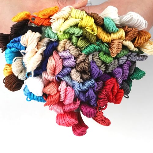 100 Colors Set Premium Double Mercerized Egyptian Cotton Embroidery Floss 8M Each for Cross Stitch Threads, Friendship Bracelets Floss, Craft Floss, Embroidery Floss Set (100 Skeins) - color: Set 23 (100 Skeins)