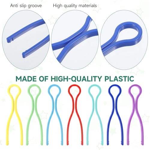 Axafazup 50 PCS Bobbin Thread Holder Clips, Thread and Bobbin Organizer, Plastic Bobbin Clips for Craft Embroidery Quilting Supplies, Multi-Color