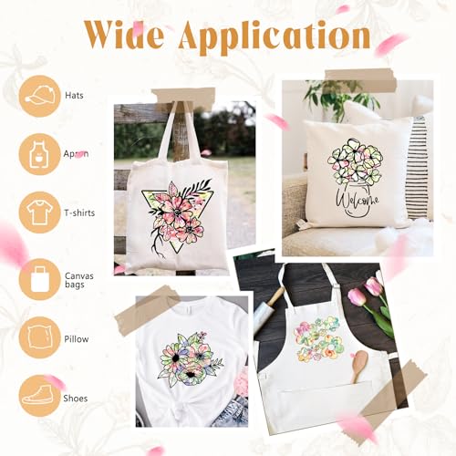 HTVSTD Floral HTV Heat Transfer Vinyl 10 Sheets 12×10in Iron on Vinyl - color: Flower
