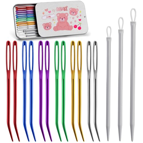 UOOU Yarn Needle, 15 Pcs Tapestry Needle Set Darning Needles