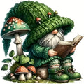 Gnome Stamped Cross Stitch Kits for Adults -Reading Embroidery Kits for Beginners Adults,11 CT Patterns Dimensions Counted Cross Stitch Kits for Adults Arts Craft 14x14 inch - color: Cross stitch-31