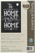 Dimensions Wilton Dimensions 14 Count Home Crazy Home Mini Counted Cross Stitch Kit, 5" by 7" - color: Home Crazy Home