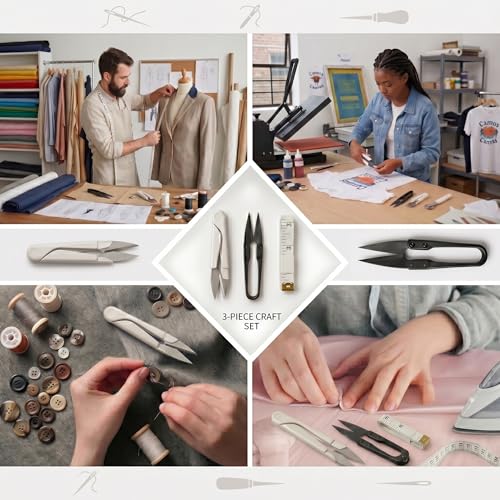 Stoigeld Thread Snips Scissors – 4" Precision for Sewing, Yarn, Embroidery, Cross Stitch, Gardening, Plant Trimming – High Carbon Steel Fine Tip for Home, Tailor, Pro Clothing Stores (Black/White)
