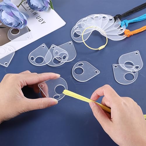 Clear Acrylic Bobbins, 40 PCS Embroidery Floss Organizer Drop Cross Stitch Thread Bobbins Embroidery Thread Organizers for Sewing Storage DIY Crafts Cross Stitch Supplies