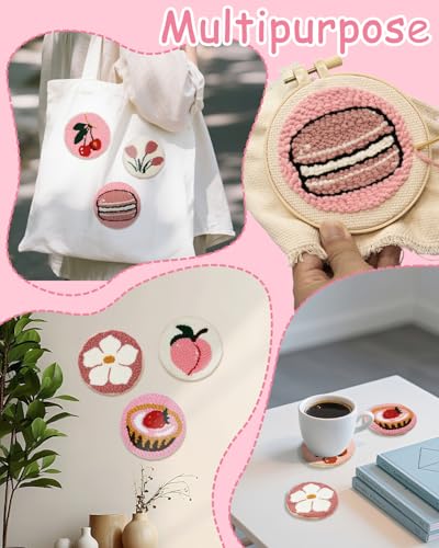 Punch Needle Kit for Beginners Adults Kids, 6 Pattern Embroidery DIY Kits
